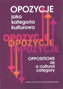 Okładka: Opozycje jako kategoria kulturowa