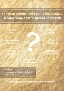 Okładka: Le tabou comme défi pour la linguistique/El tabu como desafío para la lingüística
