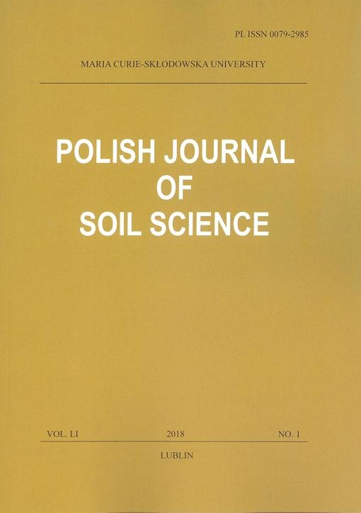 Okładka: Polish Journal of Soil Science vol. LI, NO. 1/2018