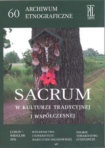 Okładka: Sacrum w kulturze tradycyjnej i współczesnej