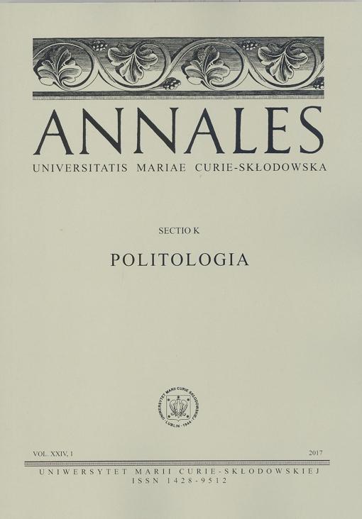 Okładka: Annales UMCS, sec. K (Politologia), vol. XXIV, 1