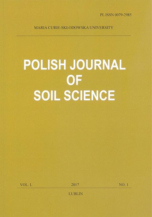 Okładka: Polish Journal of Soil Science vol. L, NO. 1/2017